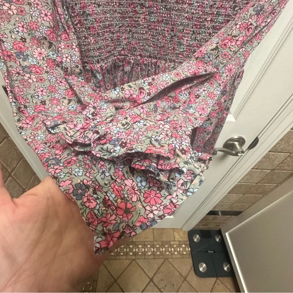 Janie and Jack Pink Floral Long Sleeve Dress
